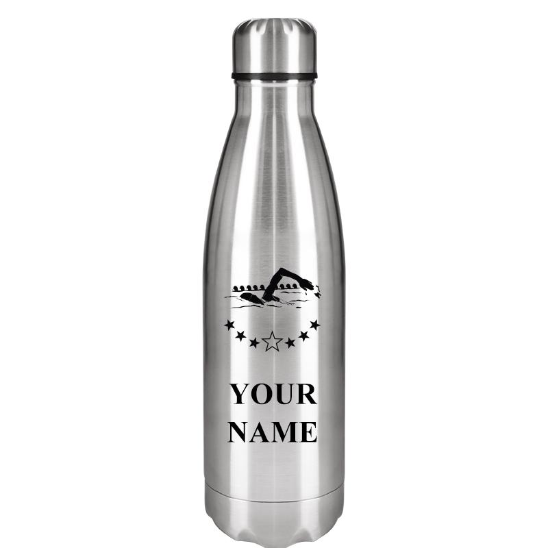 SILVER WATER BOTTLE 17 OZ