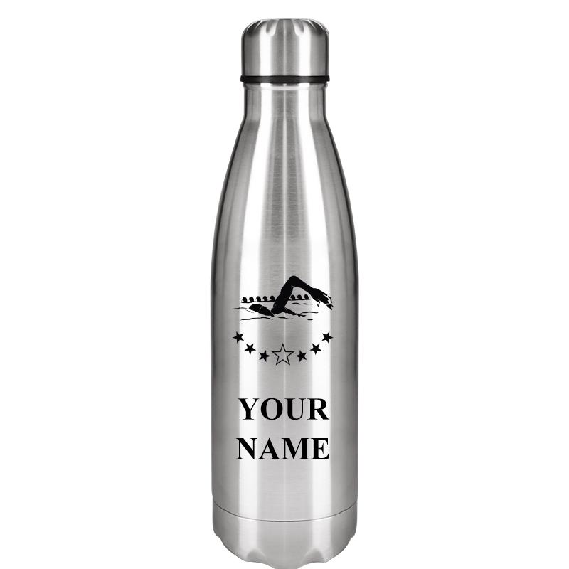 SILVER WATER BOTTLE 17 OZ