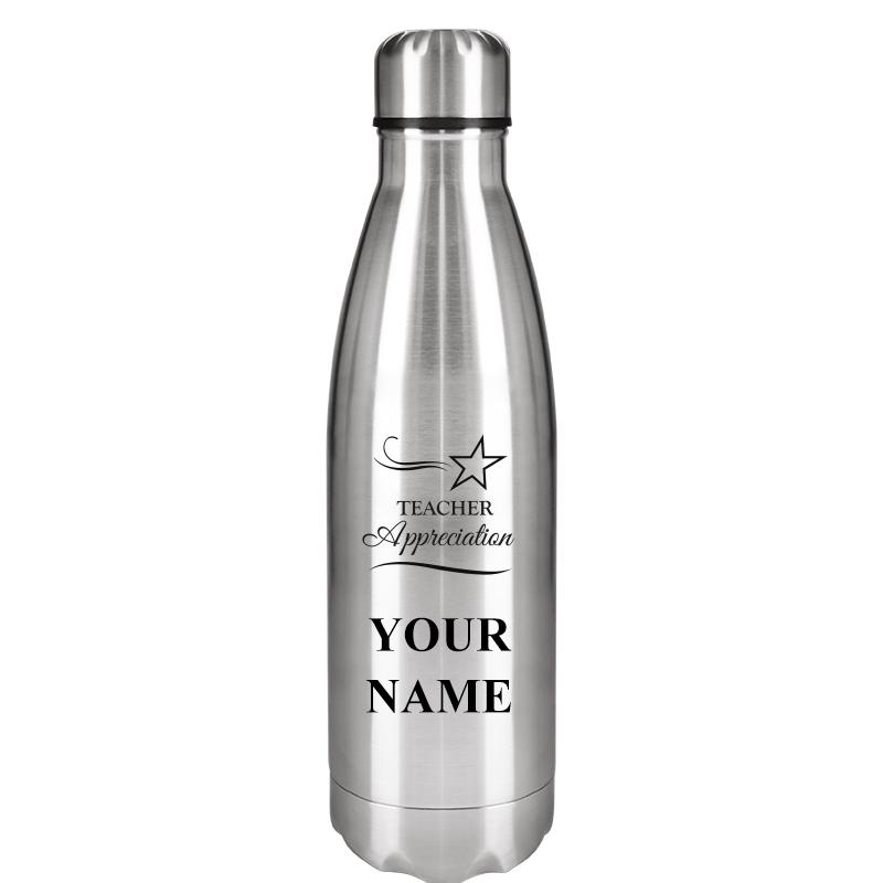 SILVER WATER BOTTLE 17 OZ