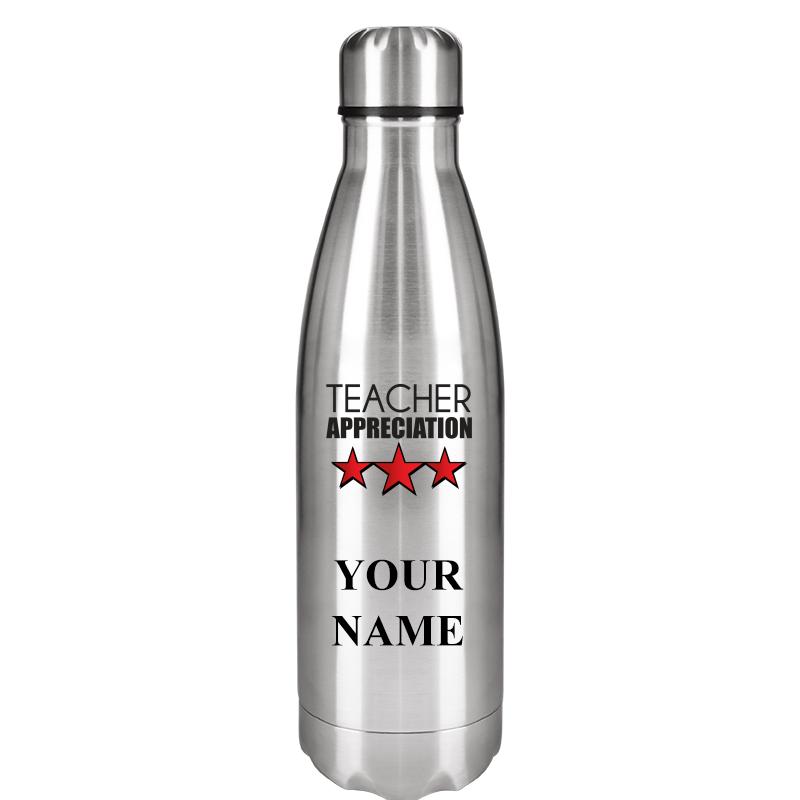 SILVER WATER BOTTLE 17 OZ