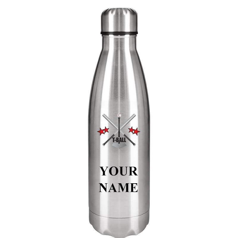 SILVER WATER BOTTLE 17 OZ