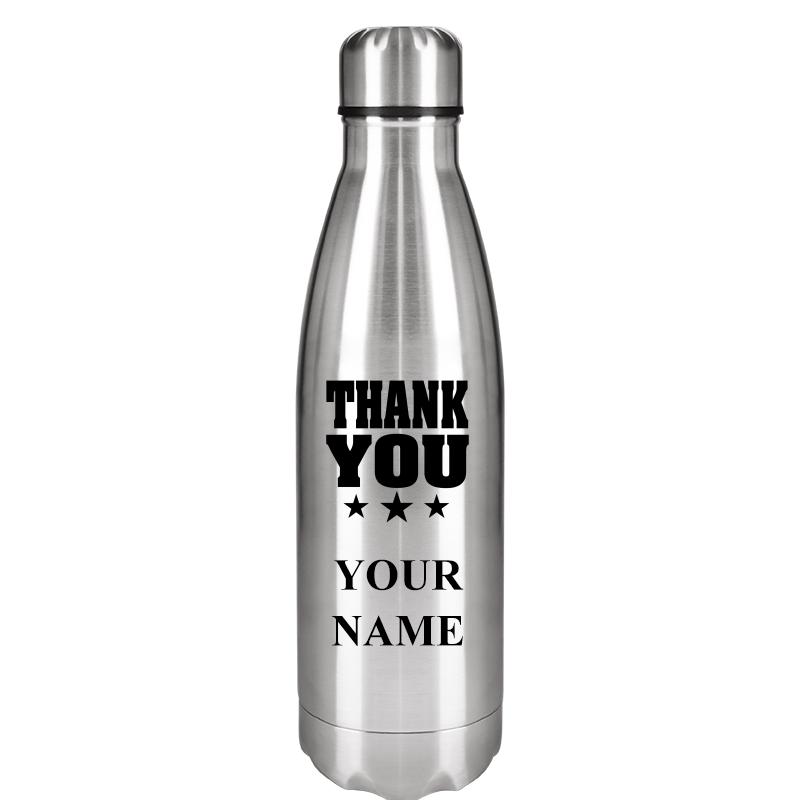 SILVER WATER BOTTLE 17 OZ