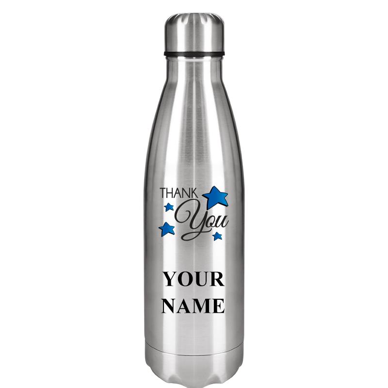 SILVER WATER BOTTLE 17 OZ