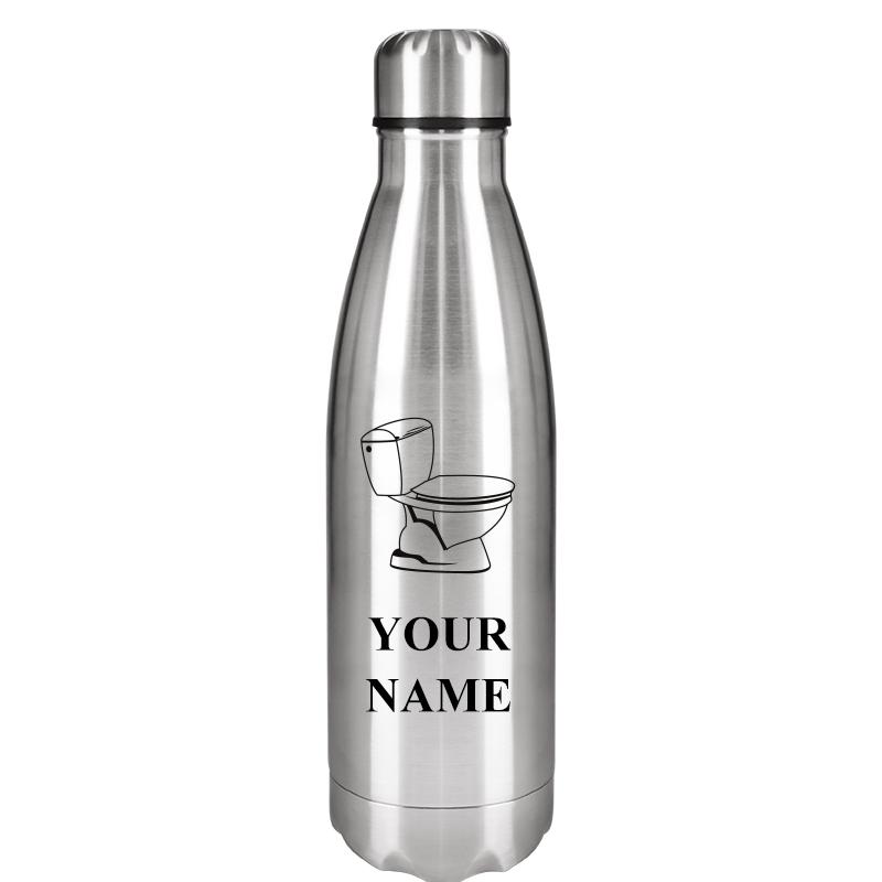 SILVER WATER BOTTLE 17 OZ
