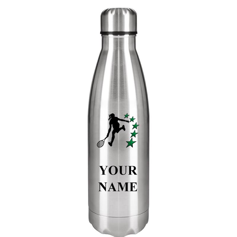 SILVER WATER BOTTLE 17 OZ