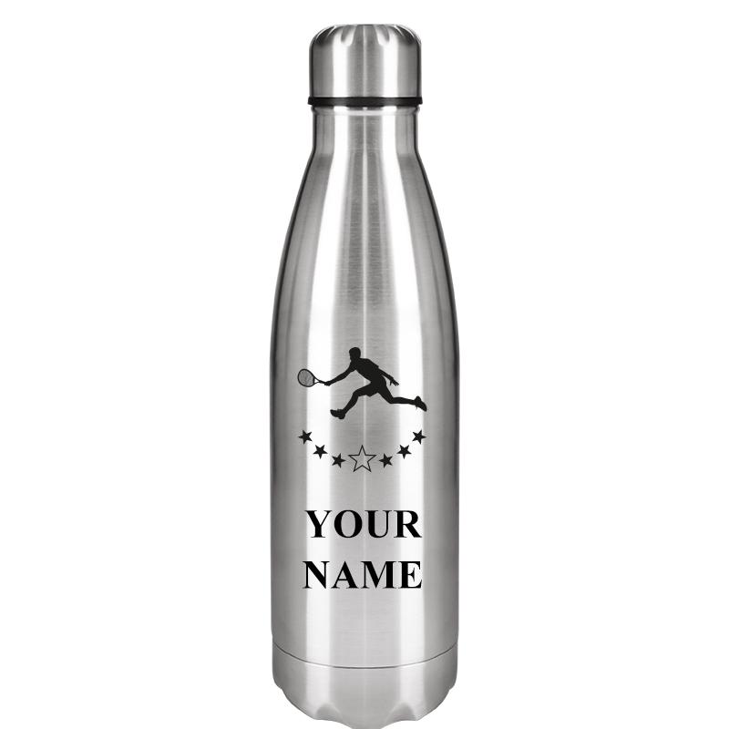 SILVER WATER BOTTLE 17 OZ