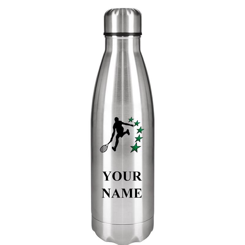 SILVER WATER BOTTLE 17 OZ