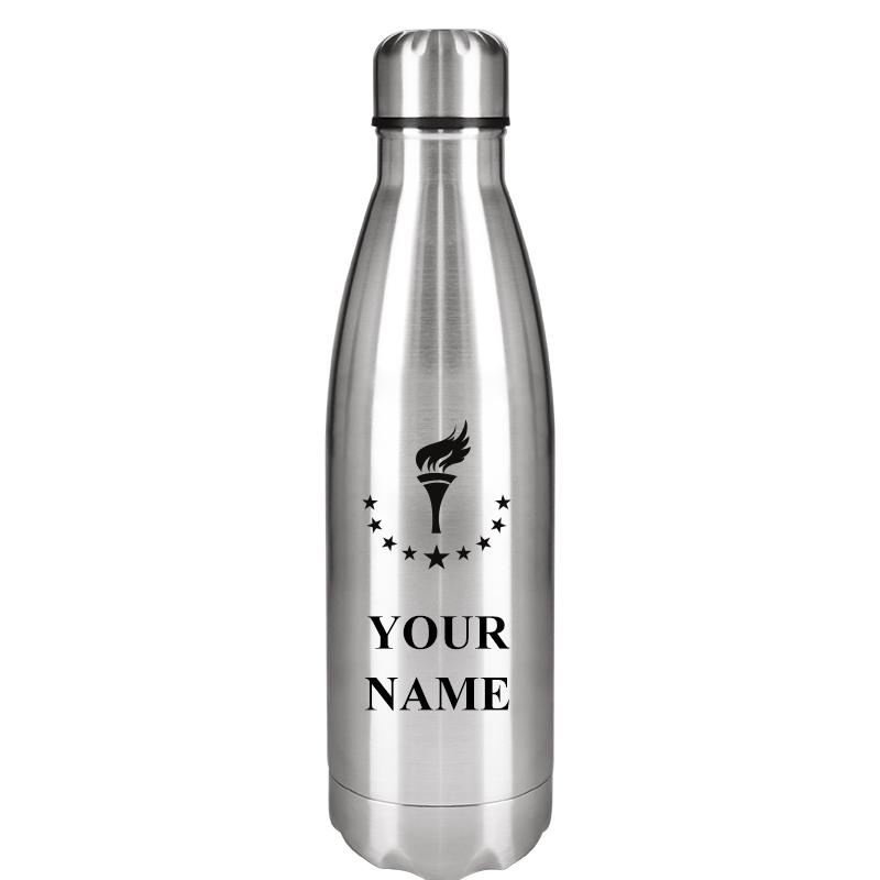 SILVER WATER BOTTLE 17 OZ
