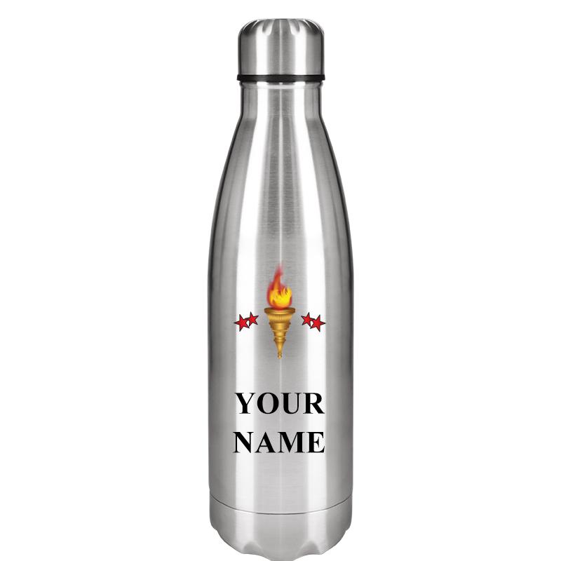 SILVER WATER BOTTLE 17 OZ