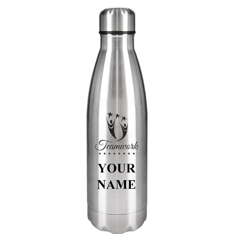 SILVER WATER BOTTLE 17 OZ