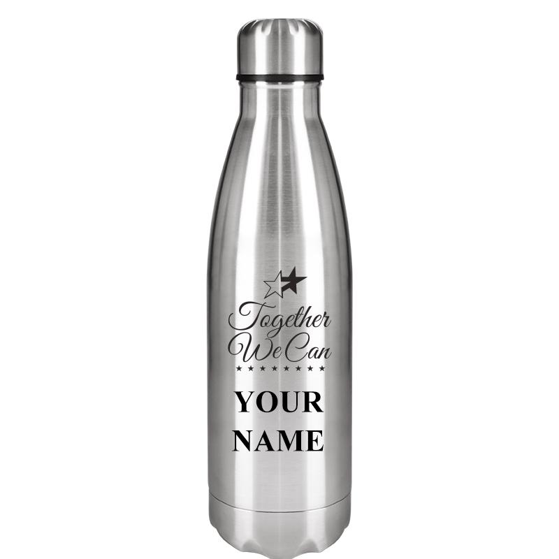 SILVER WATER BOTTLE 17 OZ