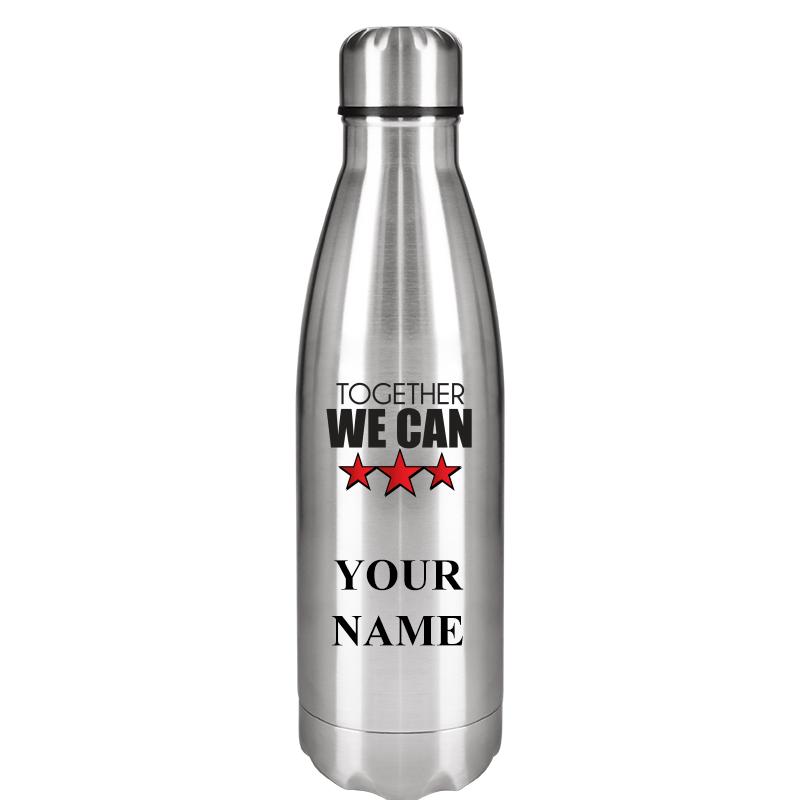 SILVER WATER BOTTLE 17 OZ