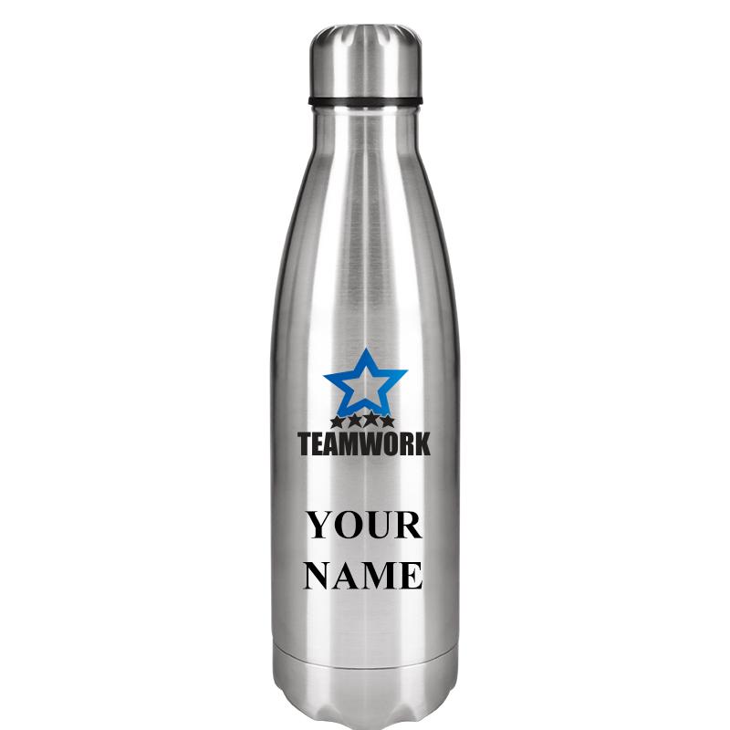 SILVER WATER BOTTLE 17 OZ