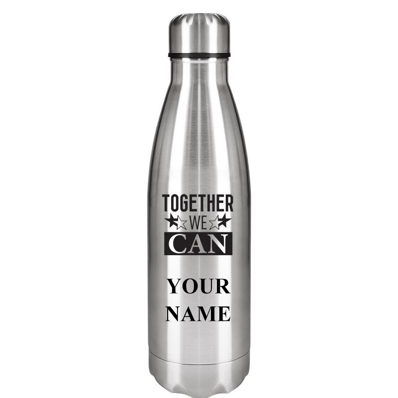 SILVER WATER BOTTLE 17 OZ