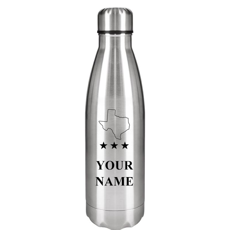 SILVER WATER BOTTLE 17 OZ
