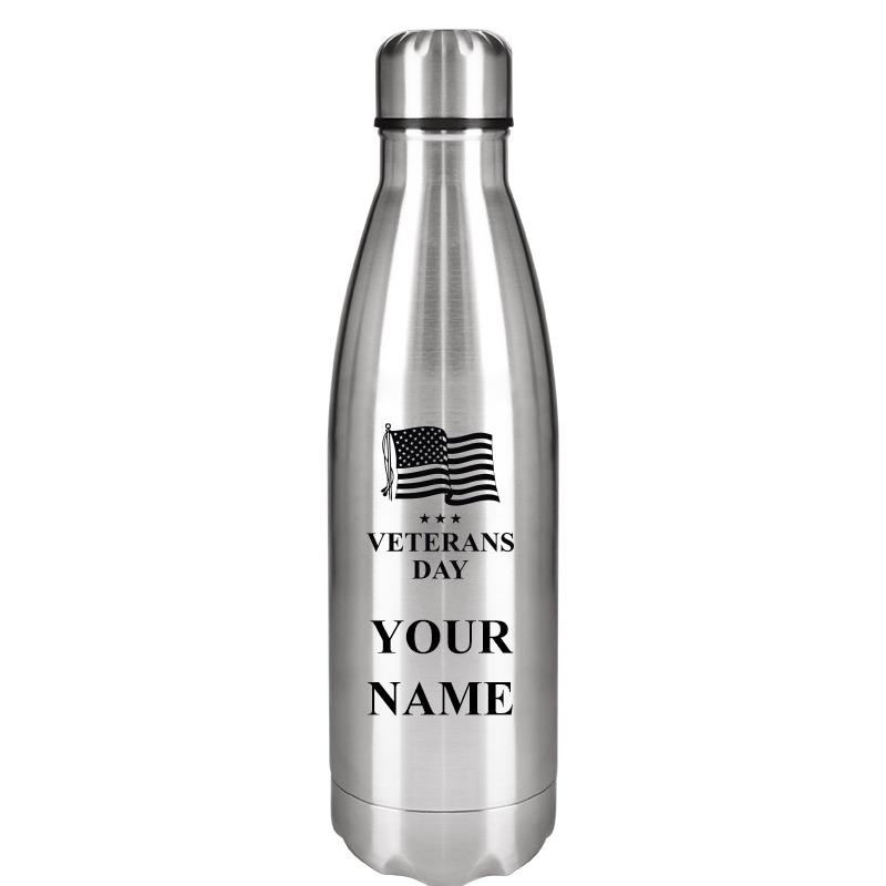 SILVER WATER BOTTLE 17 OZ