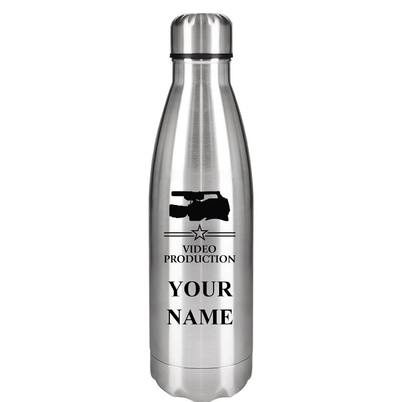 SILVER WATER BOTTLE 17 OZ