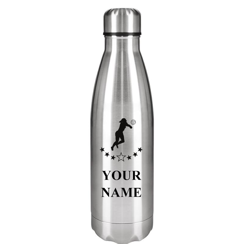 SILVER WATER BOTTLE 17 OZ