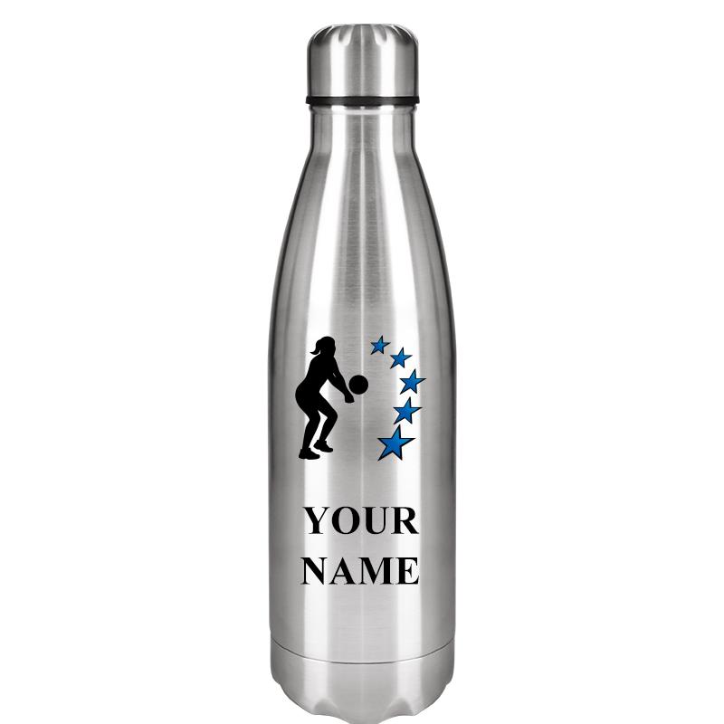 SILVER WATER BOTTLE 17 OZ