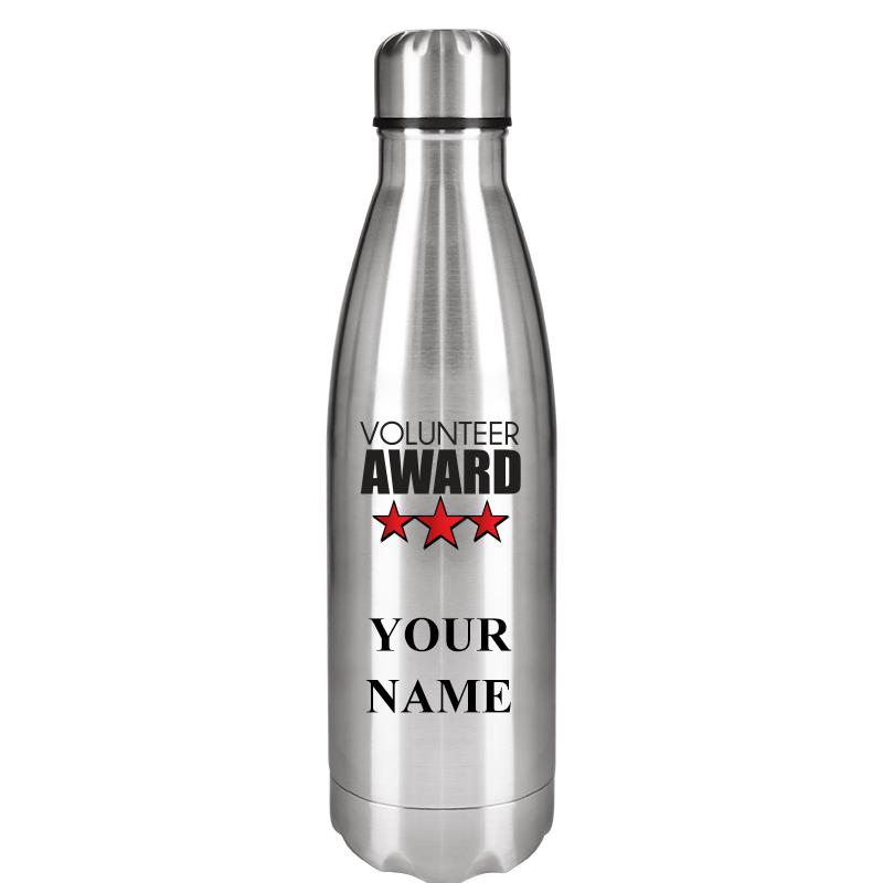 SILVER WATER BOTTLE 17 OZ