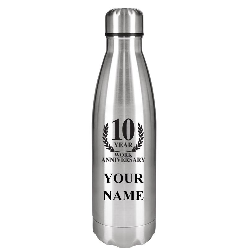 SILVER WATER BOTTLE 17 OZ