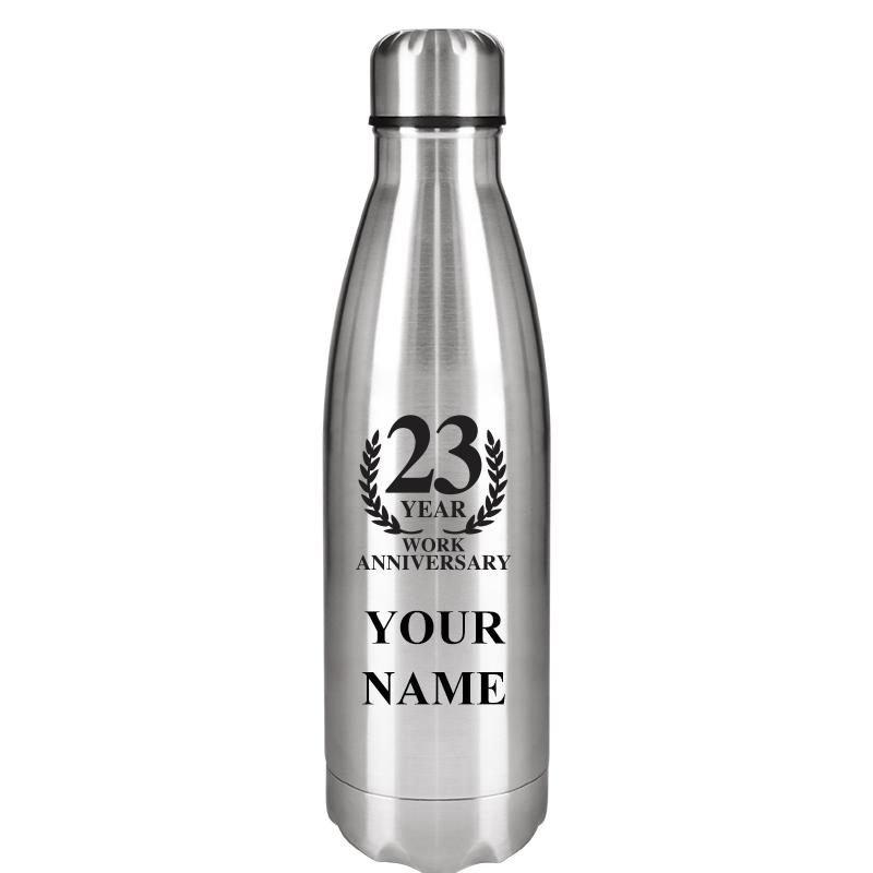 SILVER WATER BOTTLE 17 OZ