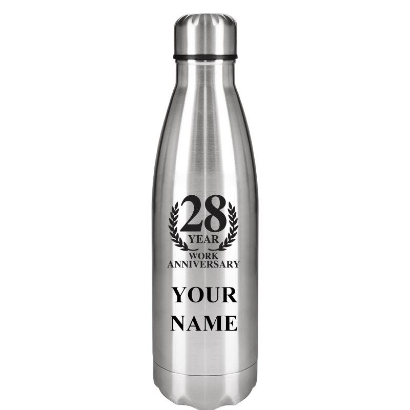 SILVER WATER BOTTLE 17 OZ