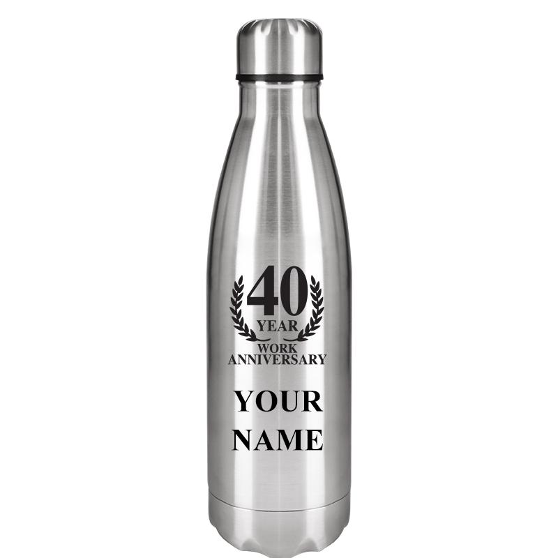 SILVER WATER BOTTLE 17 OZ