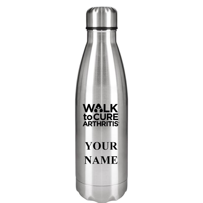 SILVER WATER BOTTLE 17 OZ