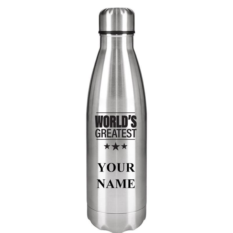 SILVER WATER BOTTLE 17 OZ