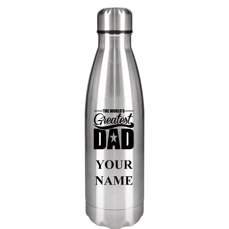 SILVER WATER BOTTLE 17 OZ