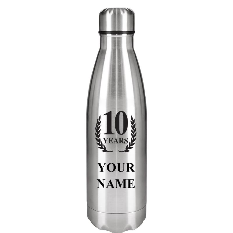 SILVER WATER BOTTLE 17 OZ