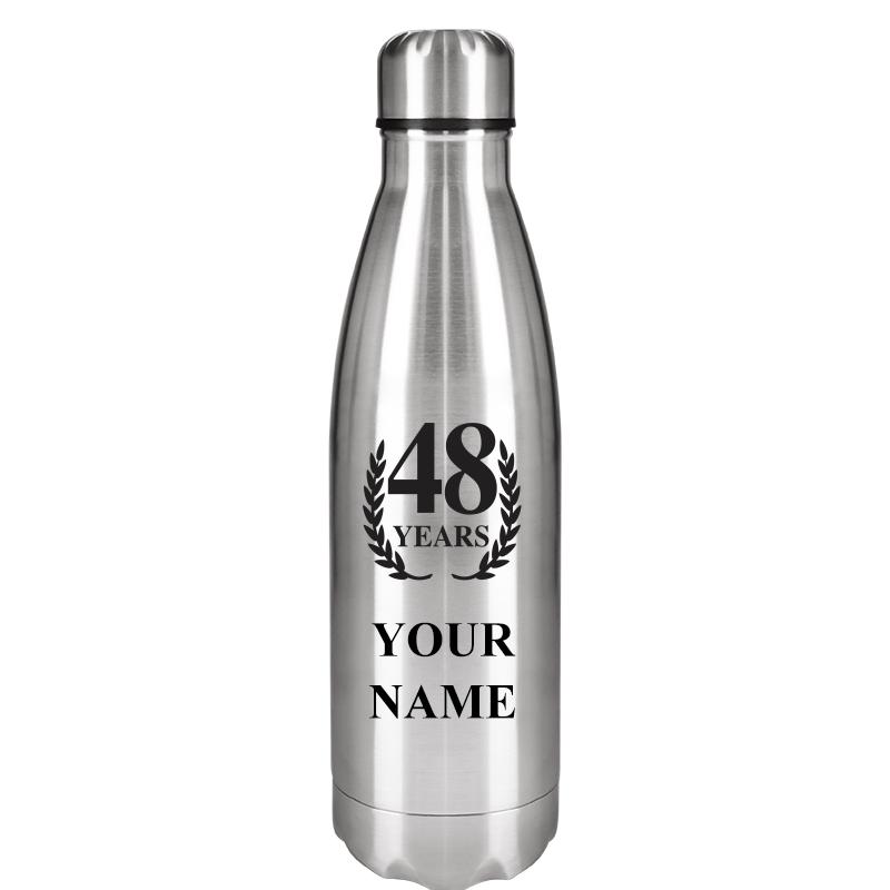 SILVER WATER BOTTLE 17 OZ