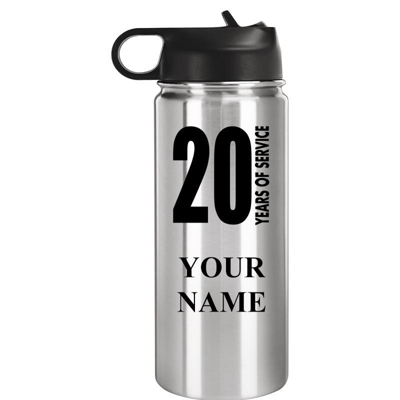 WATER BOTTLE 20OZ SILVER