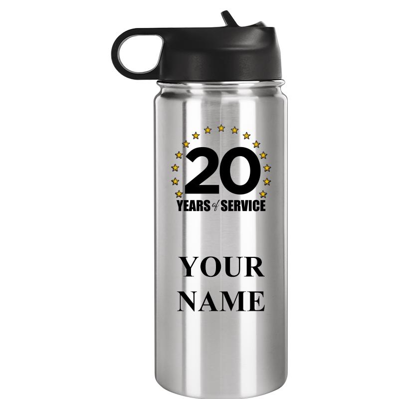 WATER BOTTLE 20OZ SILVER