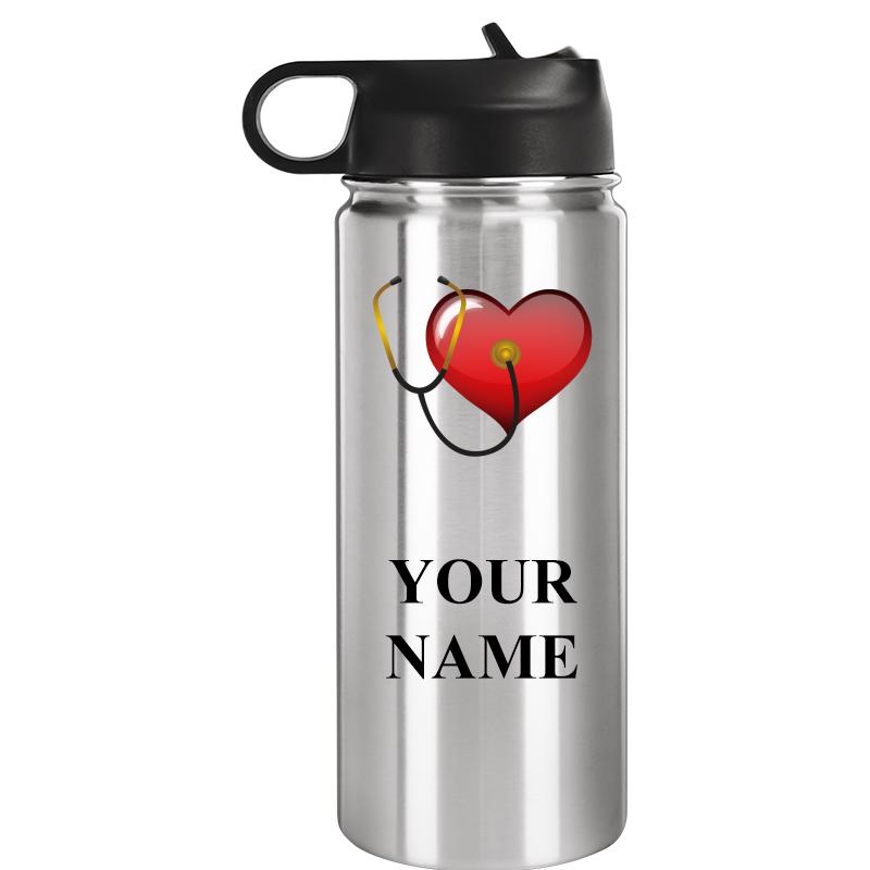 WATER BOTTLE 20OZ SILVER