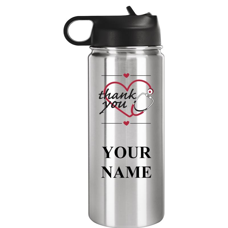 WATER BOTTLE 20OZ SILVER