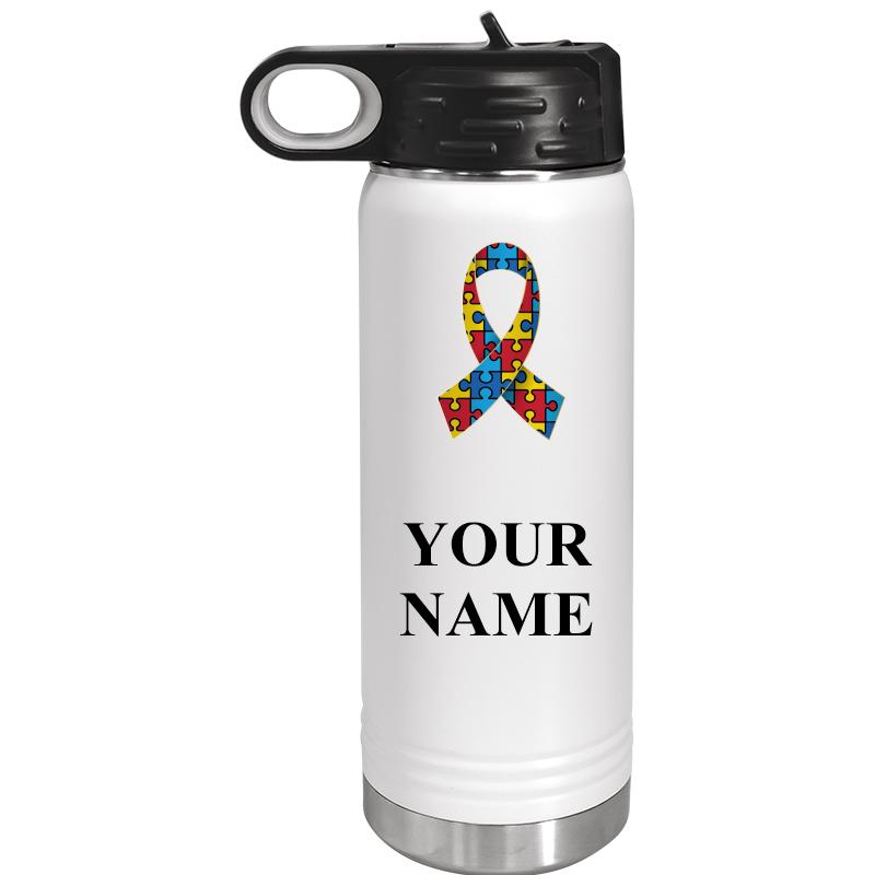 WATER BOTTLE 20OZ WHITE