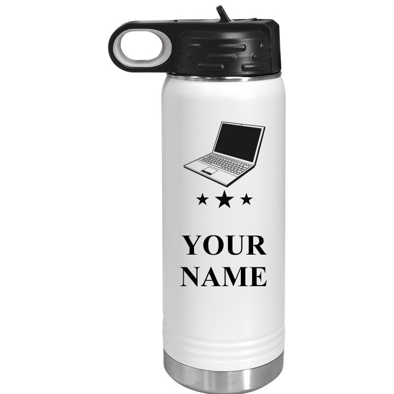 WATER BOTTLE 20OZ WHITE