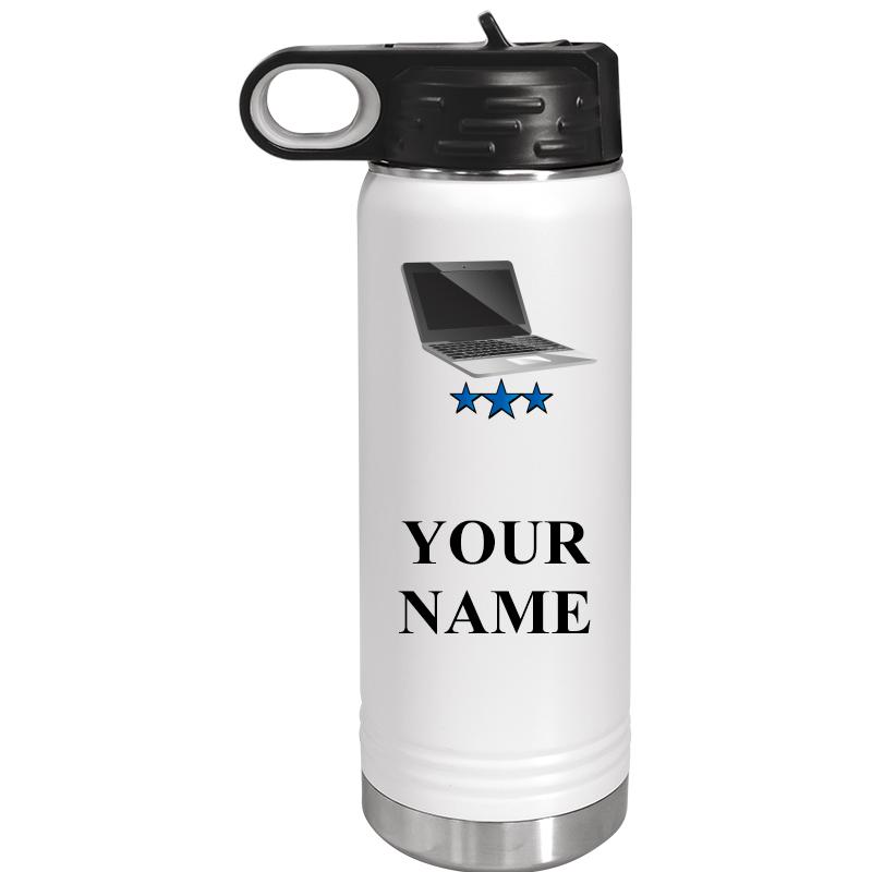 WATER BOTTLE 20OZ WHITE