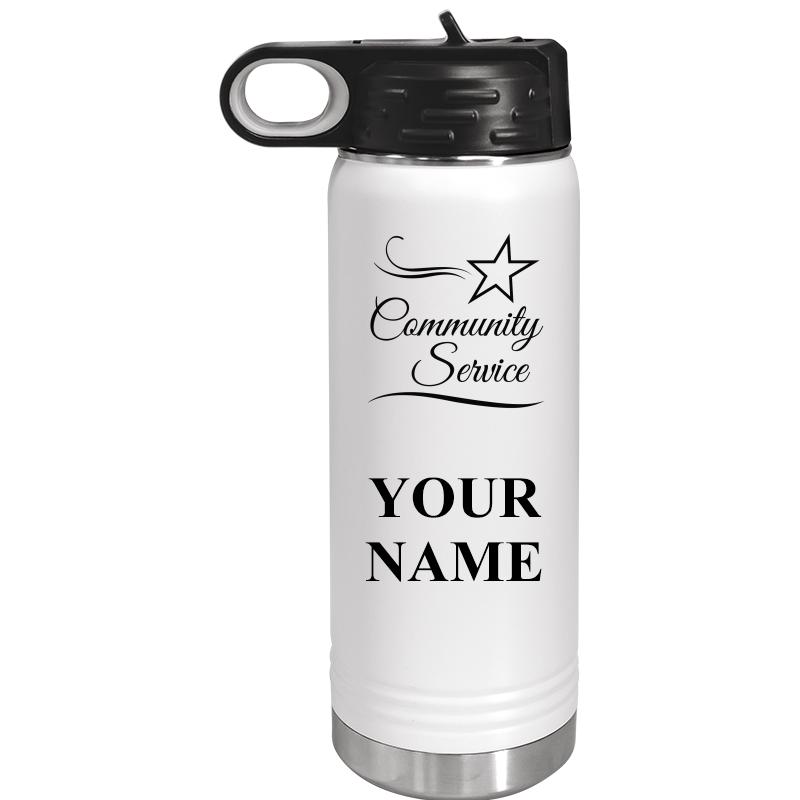 WATER BOTTLE 20OZ WHITE