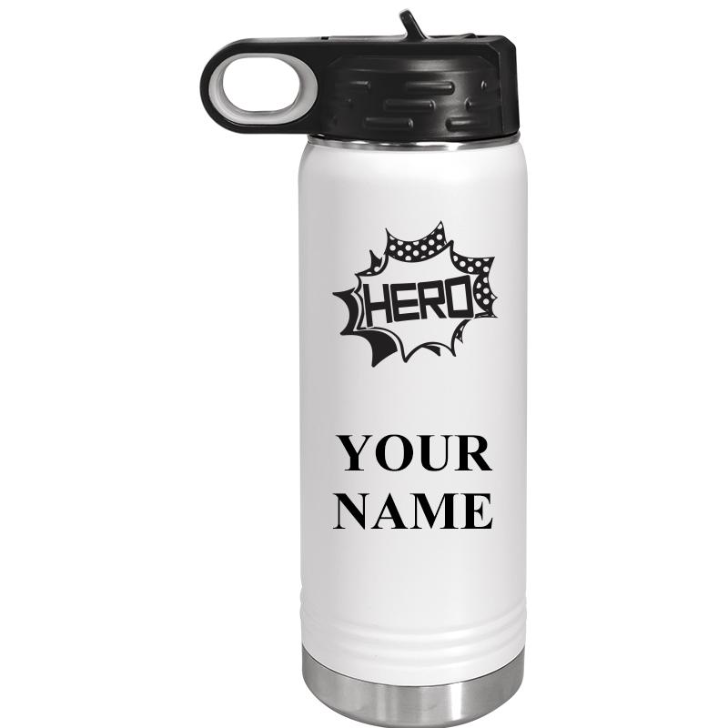 WATER BOTTLE 20OZ WHITE