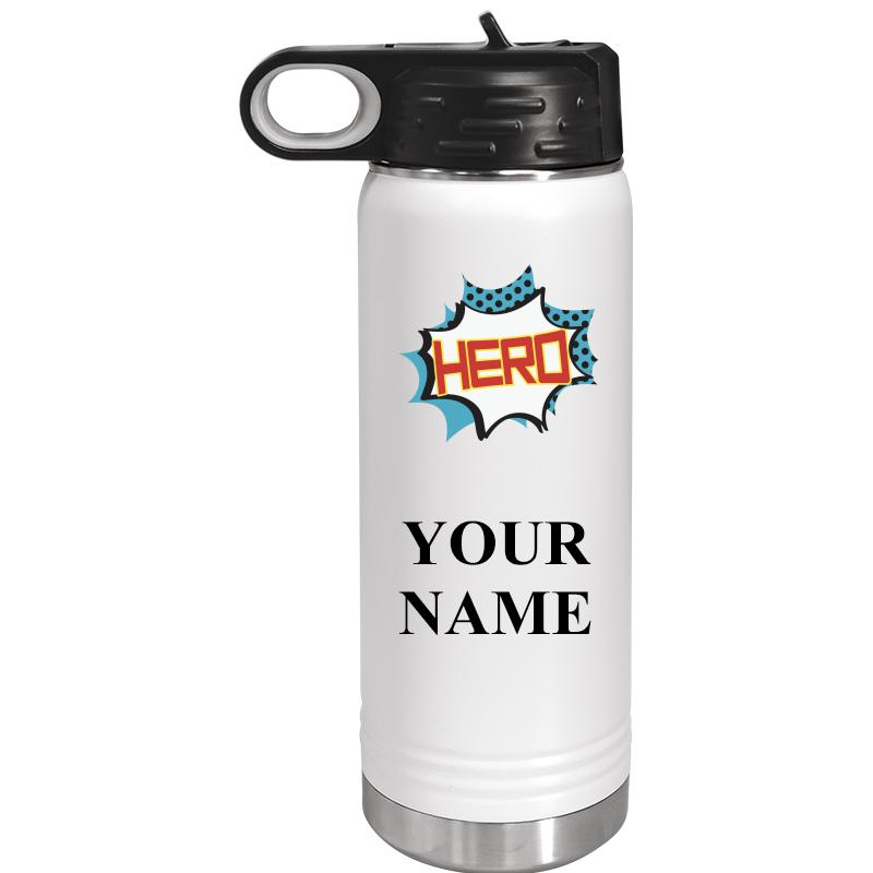 WATER BOTTLE 20OZ WHITE