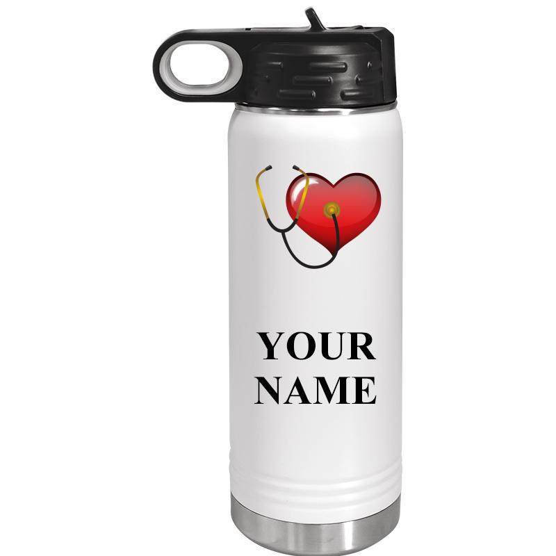 WATER BOTTLE 20OZ WHITE