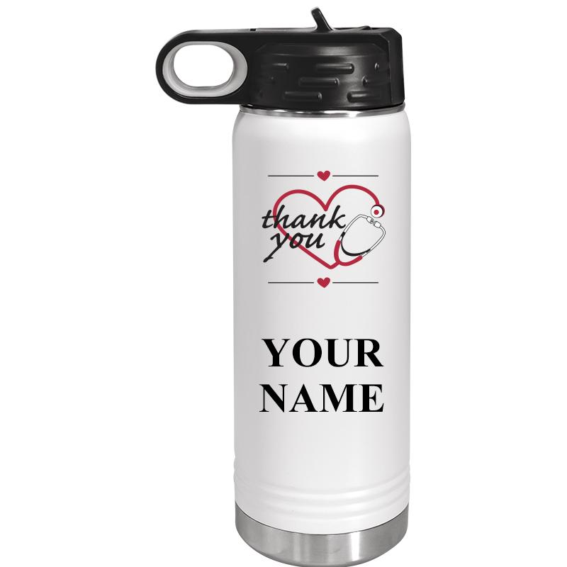 WATER BOTTLE 20OZ WHITE