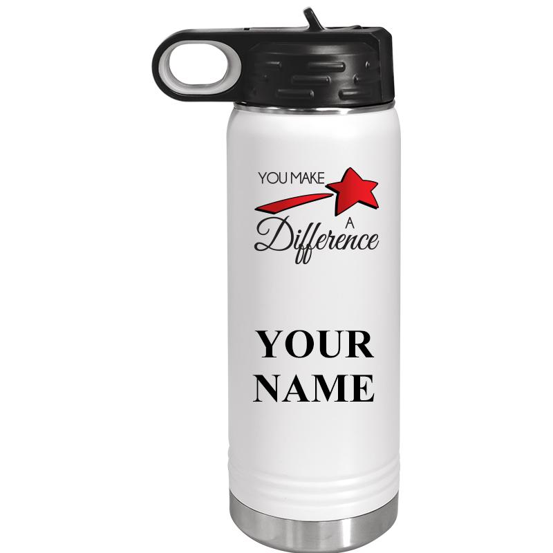 WATER BOTTLE 20OZ WHITE