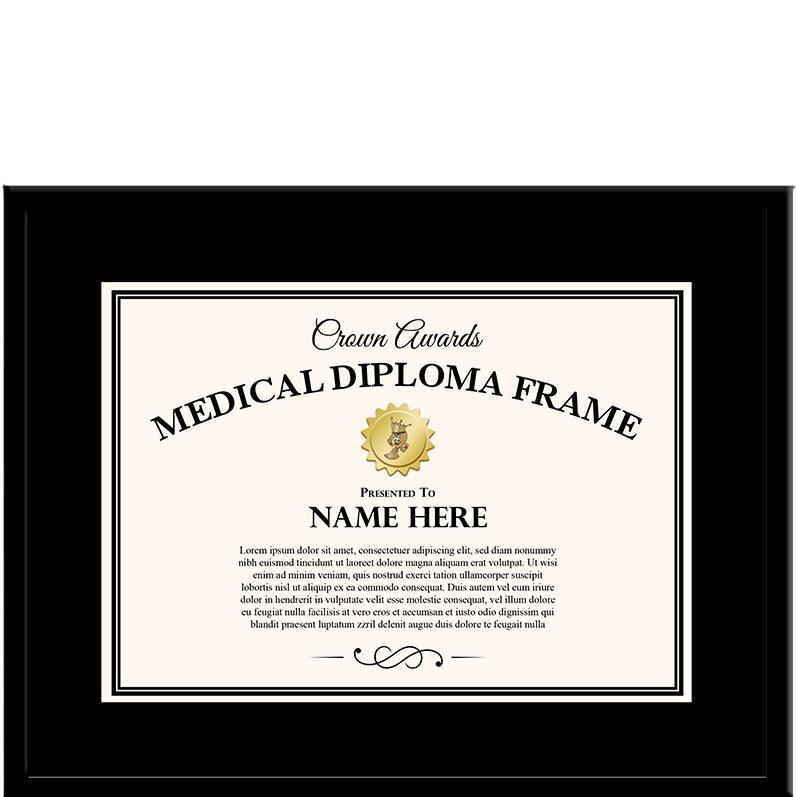 29x23 BLACK MED DIPLOMA FRM