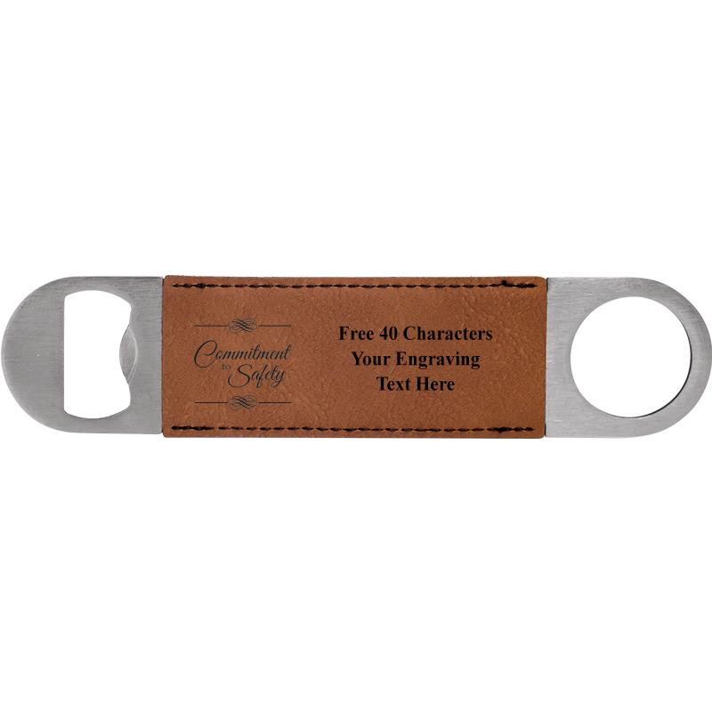 7" LEATHERETTE BOTTLE OPENER