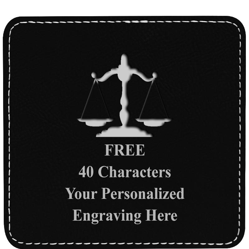 4" COASTER LEATHERETTE