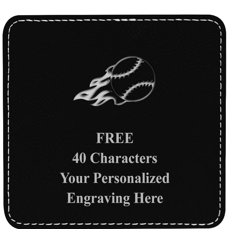 4" COASTER LEATHERETTE